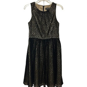 Jessica Howard dress polka dots party sleeveless black size 6